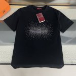 纯原臻品 顶级原版复刻 Gucci 古驰 2025Ss新款星空烫钻字母Logot恤短袖圆领 原版面料高版本高品质 网红明星同款 品质双纱300克纯棉面料，烫钻L