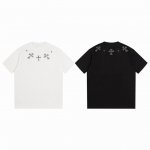 白底细节图 款号 03-高端品质 25夏季最新款Choicehearts十字架烫钻五金短袖 面料 280G双纱纯棉 颜色 黑 白 尺码 S-Xl