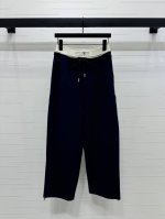 上新原单高端品质 Mm6 2025春夏最新系列！撞色拼接休闲长裤！定制进口斜纹棉材质 面料柔软舒适 挺括时尚 高腰阔腿直筒长裤版型 利用撞色松紧织带拼接装饰在腰