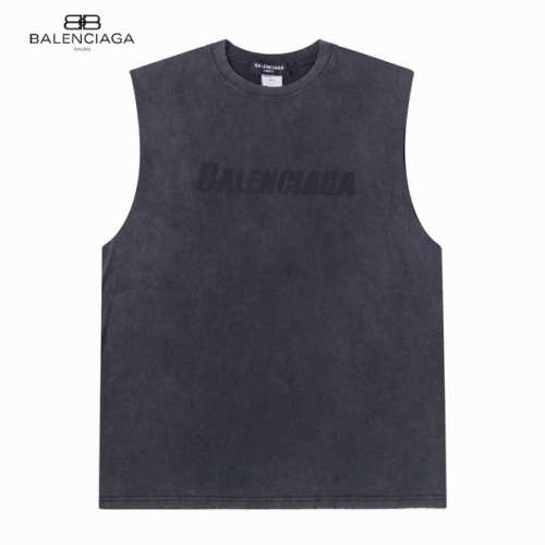 原单 款号：Bl180 上新 Balenciaga 丨巴黎世家*25Ss春夏系列 经典Logo款 水洗破洞宽松无袖T恤 巴黎世家新款无袖新上线！这款时尚新品真的