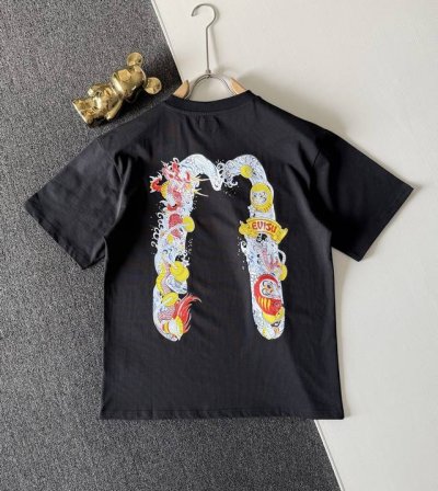 顶级版本 Evisu 福神龙年限定大M印花T恤！ 25Ss夏季新品，进口机器印花，色彩鲜明，颜色正，不脱落，不开胶，采用环保颜料，无甲醛，无异味，领口订制织带包