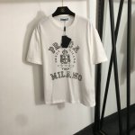 款号20252499 Prad*新款 徽标Logo字母印花休闲短袖T恤，白色，黑色，Sml， S码；肩宽50，胸围110，袖长23，长69