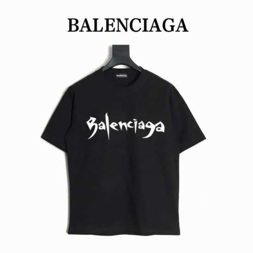 balenciaga 巴黎世家 25Ss 字体短袖T恤 面料采用定制240G 26支特滑双股精棉平纹高密无尘全棉布料 前幅高密度加厚 走线平整 代工品质 全套定