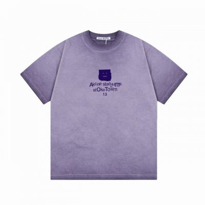 高品质 Acne25Ss新款炒色做旧短袖 面料采用高克重布料 280克双纱面料 100%纯棉高端品质 版型宽松 水洗炒色效果很赞 三标齐全 时尚达人必备款 男女