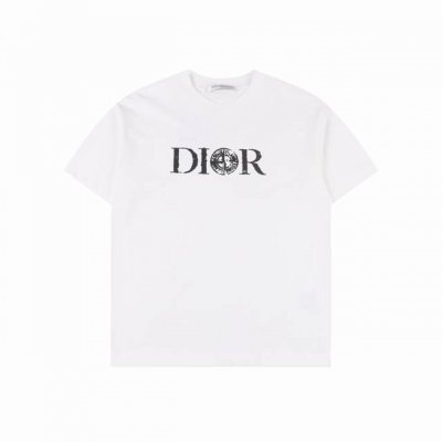 dior 迪奥 X 石头岛联名 25Ss 斑驳字母Logo印花短袖T恤 原版面料 数码直喷印花工艺 网红明星同款 高版本品质 面料采用280克纯棉面料 手感超级