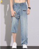 马大大 Balenciaga巴黎世家 莱赛尔天丝！顶级好物，2025春夏薄款天丝牛仔裤，纯正顶级天丝面料，重点说三遍，超级舒服的料子，不闷不热，亲肤爽肤，不用犹