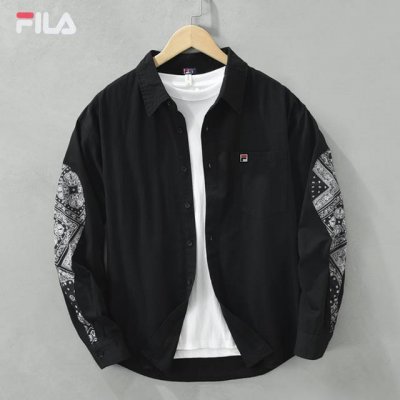 上新 斐乐Fila24品质港风水洗潮流纯棉透气衬衫外套 优质柔软棉纤制 不变形 不起球 细腻不糙手 耐磨性高 走线工整 亲肤抗皱等特点 ，立体裁剪 不挑身材 穿