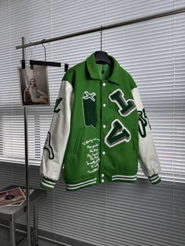 新款上新 Louis Vuitton路易威登 Fw21 绿野仙踪刺绣棒球服 面料 ：80%羊毛 10％天然丝 10%绒 混合定制而成 面料不好找 定染耗时半个月