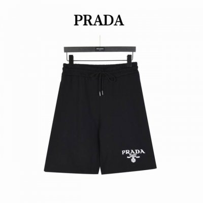 prada 普拉达 徽标刺绣及后袋金属三角标镶嵌短裤 面料采用400G棉质毛圈面料 订染颜色后整蚀毛处理 对照原版做丝滑超柔处理 布面肌理股线清晰明显 前幅裤腿