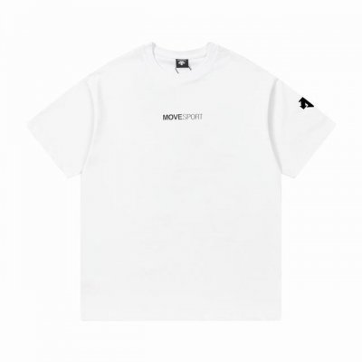高版本 迪桑特 Descente 25Ss 新款印花短袖 采用280G专用双纱厚重面料 采用进口康丽机直喷白癦印花工艺 宽松版型 男女同款 码数：1 2 3 4