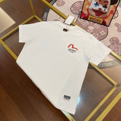 上新， Evisu福神2025新款男士字母达摩海鸥大M短袖 颜色：白 尺码：S-Xxl S码 肩宽44 胸围96 衣长68 适合身材 -120斤 M码 肩宽46