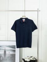 后背红白蓝针织 Polo 衫短袖 汤姆.布朗 25Ss 春夏新款后背红白蓝针织 Polo 短袖 Zp 定制网纱面料 整体走线平直细腻，面料舒适柔软，颜色一致无色
