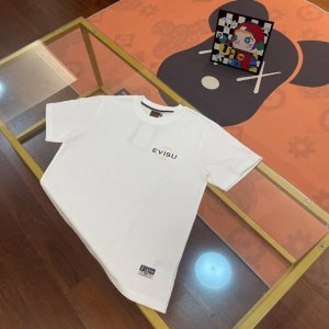 上新 evisu福神2025新款男士字母鲤鱼短袖 颜色 白 尺码 S-Xxl s码 肩宽44 胸围96 衣长68 适合身材 -120斤 m码 肩宽46 胸围10