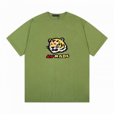 lv驴家老虎头圆领针织T恤短袖 颜色 白色 绿色 码数 M L Xl Xxl