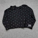 款号：H811 裤子款号：H810 Louis Vuitton & 路易威登 25Ss春夏新款菲董系列 Lv满印Logo蓝绿撞色彩虹渐变刺绣牛仔套装牛仔外套 教