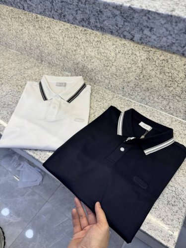 cd 迪澳25 夏季新款 高端 桑蚕丝混纺 Logo男士翻领Polo衫！经典商务男款，高端男装的天花板级别的商务男款！简约时尚大气不失优雅，单穿内搭体面过人，品