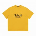 balenciaga 巴黎世家 Scholl联名系列字母短袖 采用前后立体印花 纯棉柔软面料 对色定染面料 超精细平网工艺 潮流感十足 定染纯棉面料 Os版型