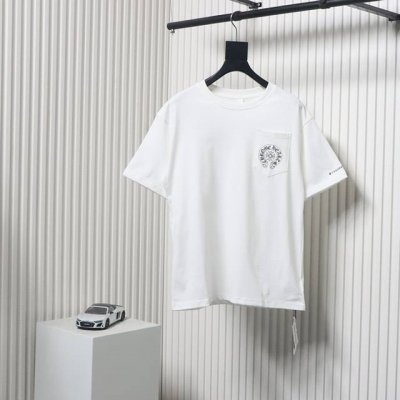 Chrome Hearts Ch 克罗心梵文十字架印花短袖T桖采用直喷进口机器印花五金辅料均开磨定制正确配置 黑色2025克罗心正品包装 280克定制定染双纱棉