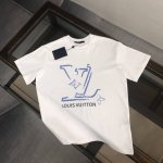 上新款号 B202 Louis Vuitton Lv 路易威登 24Ss夏季新款圆领短袖T恤 270克重磅高端纯棉面料 手感质感都极完美 修身裁剪设计干净利落