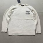 Lv花卉字母针织圆领毛衣卫衣
