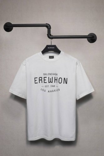 Aeniaa 巴黎世家 Erewhon合作系列印花短袖T恤 克重240 工艺洗水处理 椭圆裂纹机印花 数码直喷网点工艺 对位整齐 无毛边 进口环保浆料刮浆 效果