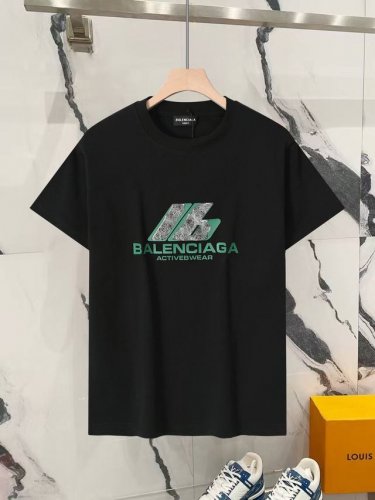 顶级版本 巴黎世家Balenciag 2025Ss春夏季 新款 Blcg厚板印花字母压胶印花 短袖T恤男女同款！ 32支定织定染高克重纯棉面料，面料270G洗水