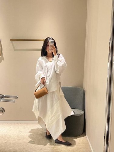 25Ss春夏Jw Anderson条纹拼接蕾丝衬衫Smlp ：条纹