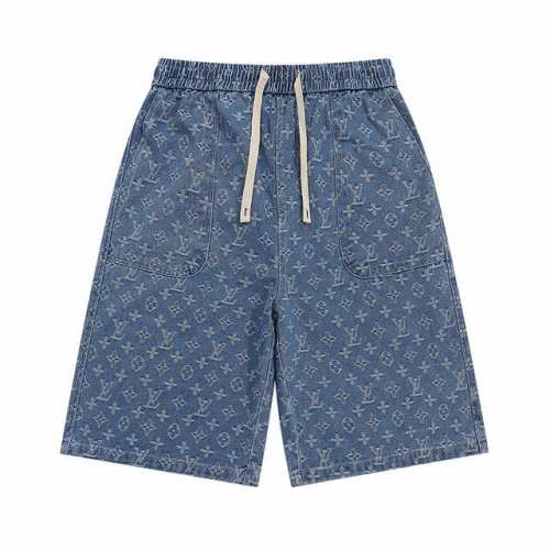 上新 本地自取200 顶级版本 louis Vuitton/Lv路易威登经典满印Logo水洗牛仔短裤 G家年度力作也是今年为止做的最牛逼的牛仔短裤，重度水洗工艺