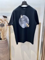 Size：L Xl 黑色 男女同款 197646252081 Lo*We 罗*威 星球直喷印花 刺绣玉兔字母 纯棉成衣洗水 这件T恤我可以穿到天荒地老 经典款T