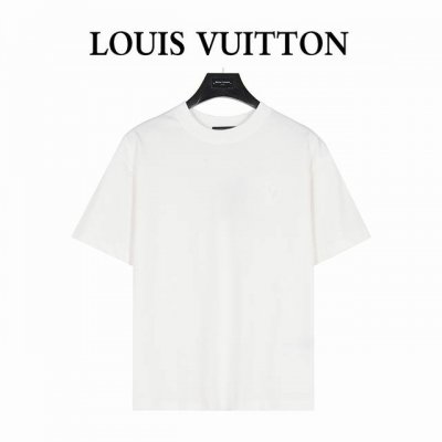 Louis Vuitton 路易威登 25Ss 暗纹大Logo榻榻米刺绣短袖T恤 购入原版开模打造，全套定制辅料，所有细节完美还原 定织定染260G纯棉双纱紧密