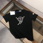 款号：M1013 Moncler 蒙口 官网同款印花图案 双纱纯棉短袖 滑雪标识印花图案 - 260G双纱纯棉顶级面料 手感柔软 百分百纯棉独家出货 定染硫化黑