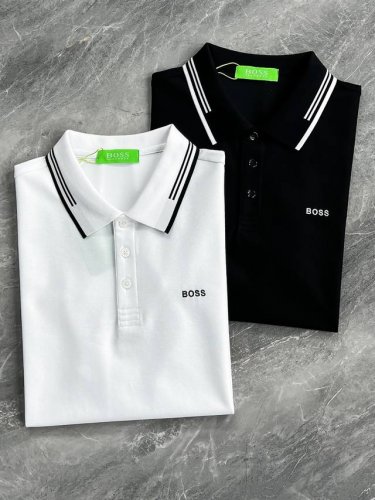 新品 贸易公司渠道货，2025春夏新款Bo*S男士商务休闲翻领珠地棉马球polo衫.Bos家族的单品真谛在于高级和简约，这属于它的独特的德式风格，整体设计风格延