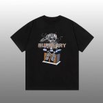 burberry 巴宝莉 印花Logo百搭潮流短袖T恤 吊牌 领标 水洗唛 三标齐全 高端26S双纱面料男女同款 尺码：S-Xxl 颜色：黑色，白色