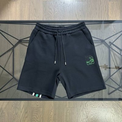 罗意威Loewe 2025夏季新款 Loe拼色双色刺绣字母休闲短裤五分裤 定制面料 Gw同步，采用380克大毛圈，舒适透气，细节无可挑剔，手感细腻柔软，休闲裁剪
