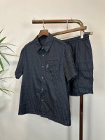 一套不拆卖 Fendl 芬迪顶级品质 官网同款，三标齐全！2025春夏新款男士套装 时尚休闲高端版本！专柜定制面料 细节无可挑剔，品牌元素设计理念，体现高品质。