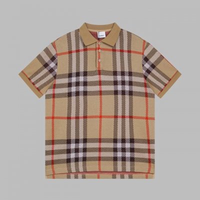P170 高版本 Burberry巴宝莉早春针织格纹Polo Bur王牌渠道 秒杀市面上一切版本 只能说根本就不是一个级别的存在 不管是材质还是细节还原度以及工