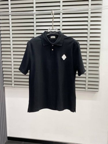 Dior迪奥独家专供新款原单男士休闲翻领短袖 高端定制 高版本 时尚百搭爆款进口面料 手感超柔软细腻 穿着亲肤舒适 高端精品 代工厂p精细做工 上身非常赞 男士
