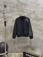 款号#S491 Balenciaga 巴黎世家24Ss走秀款 镂空刺绣巴黎运动风夹克套装外套 面料采用定制再生尼龙 轻微压皱工艺 经过防水涂层工艺 内里采用三级