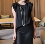 跑量款小上衣、真丝双桥后背拼接定位蕾丝、小性感 黑色、咖色 S Xxl