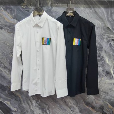 古奇 Gucci 2025Ss新款长袖 衬衫 衬衣，高端版本！专柜定制面料 透气舒适度高，细节无可挑剔，品牌元素设计理念，体现高品质。手感细腻柔软！呈现休闲裁剪