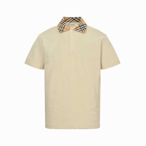 burberry 巴宝莉 25Ss 格纹领Polo短袖 原版定制270G珠地布料，以经典设计与高品质面料著称，采用意大利或葡萄牙生产的棉质珠地网眼布，部分款式含
