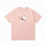 Acne Studios×Moomin 联名限定款 2025Ss 官网同步 联名字母Logo 男女同款 短袖T恤 定制300克100％双纱纯棉面料 定染32支双