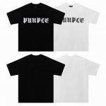 新款 519# P70 美式Purple Brand短袖T-Shirt男士Fog高街Ins春夏季宽松男女潮牌T恤 面料 240克 颜色 黑色 白色 码数 S M