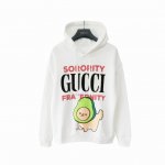 实拍细节图+尺码表 Gucci 古驰 × Kawaii 卡哇伊 植绒字母及发泡牛油果狗彩色连帽卫衣 420克纯棉进口面料，专柜款独特设计，字母植绒印+卡通图案发