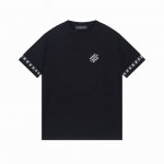 170 顶级版本 louis Vuitton Ss25 字母印花宽松针织短袖T恤 情侣款 黑色白色 - 想拥有一件时尚又舒适的情侣T恤？那千万不能错过 Loui