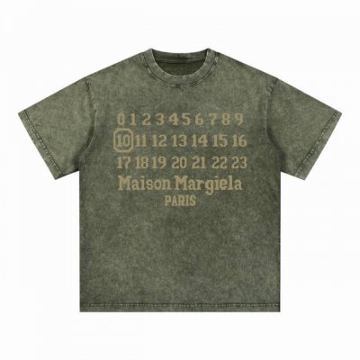 合作让利 高端品质 Maison Margiela 2025 Fall 春夏系列 马赛克数字短袖T恤 采用进口康丽数码白墨直喷印花 定染高品质潮牌32支加密双纱