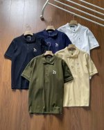 100【高品质】货号2514哈吉斯Hazzys官方旗舰男装官网新款经典- 男士Polo衫 五色齐发-商务休闲纯色领子 小狗刺绣重磅纯棉T恤 短袖Polo衫 六色