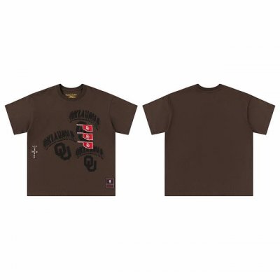 t8832 顶级品质 Travis Scott X Mitchell X Ness Oklahoma Sooners Seal短袖 做工精美 走线流畅 原版刺绣
