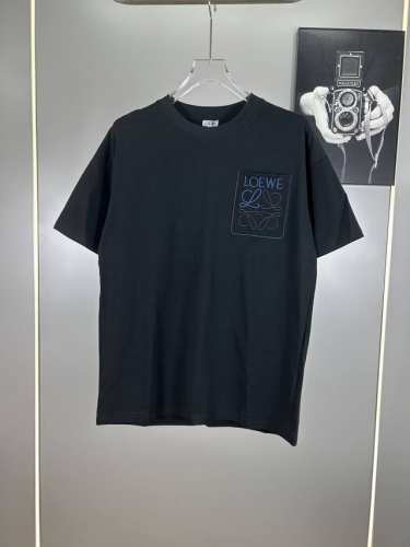 高端原版规格版本 25Ss早春新品Loewe 罗意威 口袋刺绣Logo精致升 原版面料 官方同款 短袖T恤 定制300克同缸染面料 手感非常舒服 春夏最新砖柜同