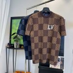 款号：D232 纯原臻品 全网最高版本 路易威登 Lv 25Ss春夏新款 棋盘格丝针织短袖 轻奢主义 男女日常通勤穿搭必备单品 正确版本 欢迎对比 情侣款 原版